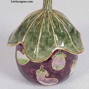 FINAL SALE PRICE NYCO International Cloisonne Eggplant Box